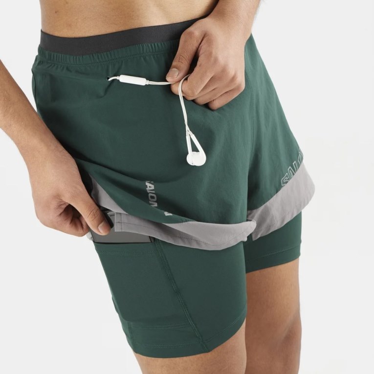 Bermudas Salomon Cross 2in1 Hombre Verdes | MX EIVG734